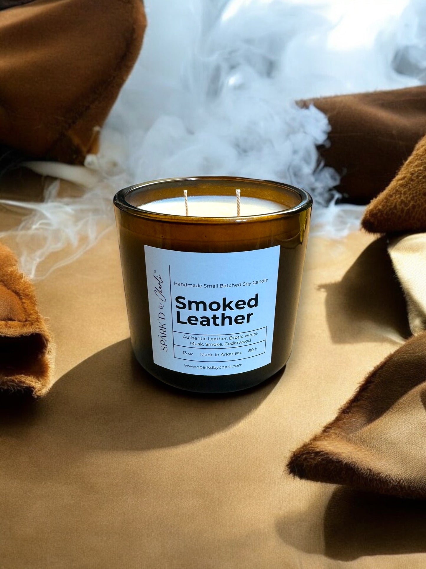 Smoked Leather Soy Candle