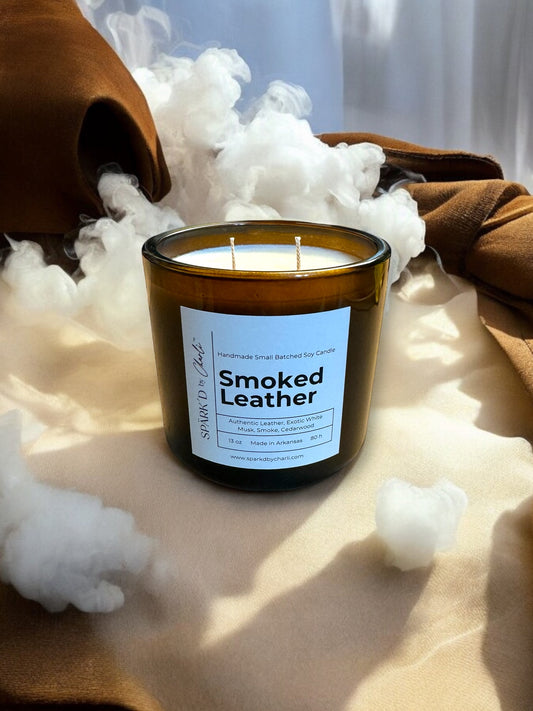 Smoked Leather Soy Candle