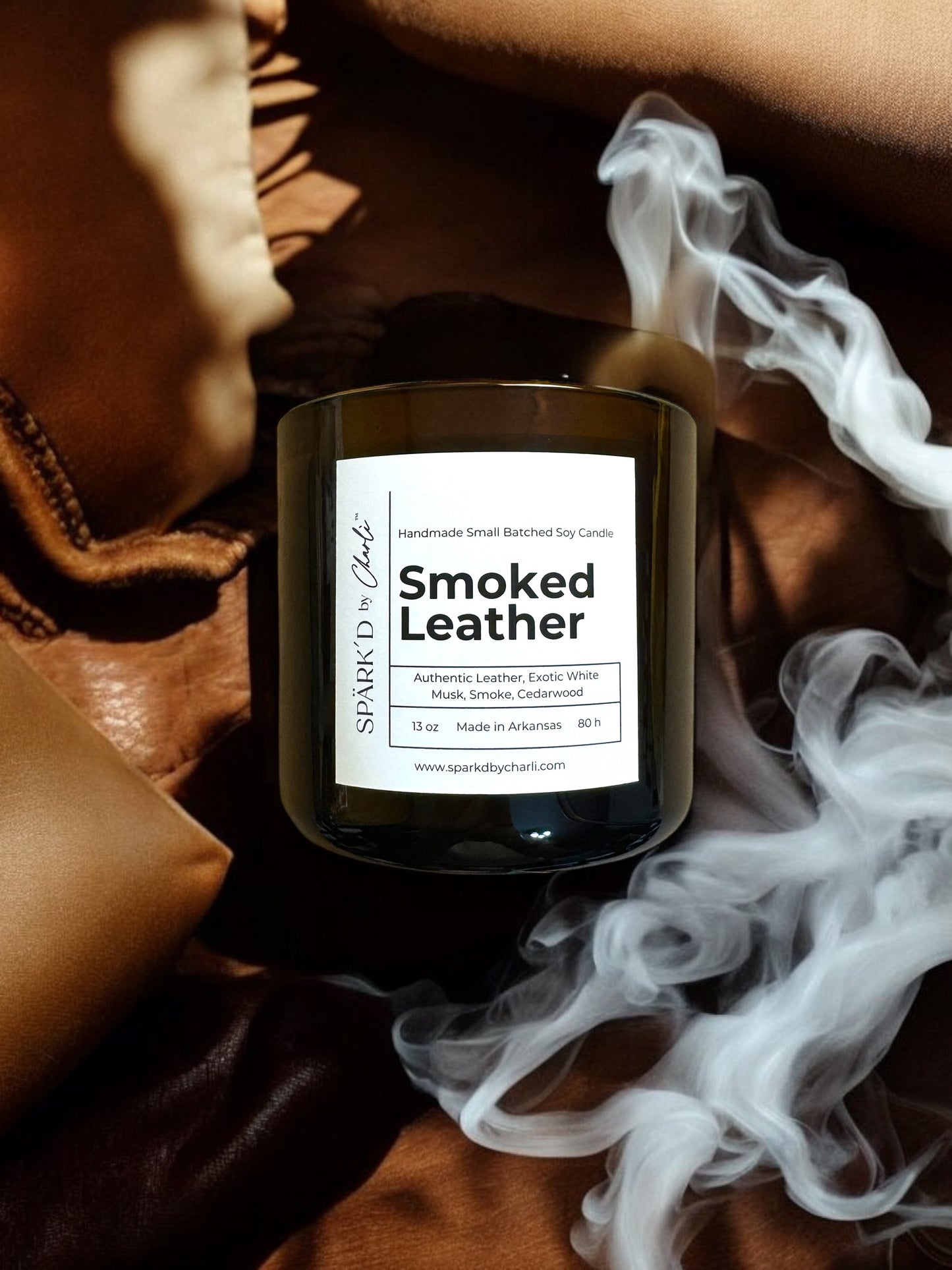 Smoked Leather Soy Candle