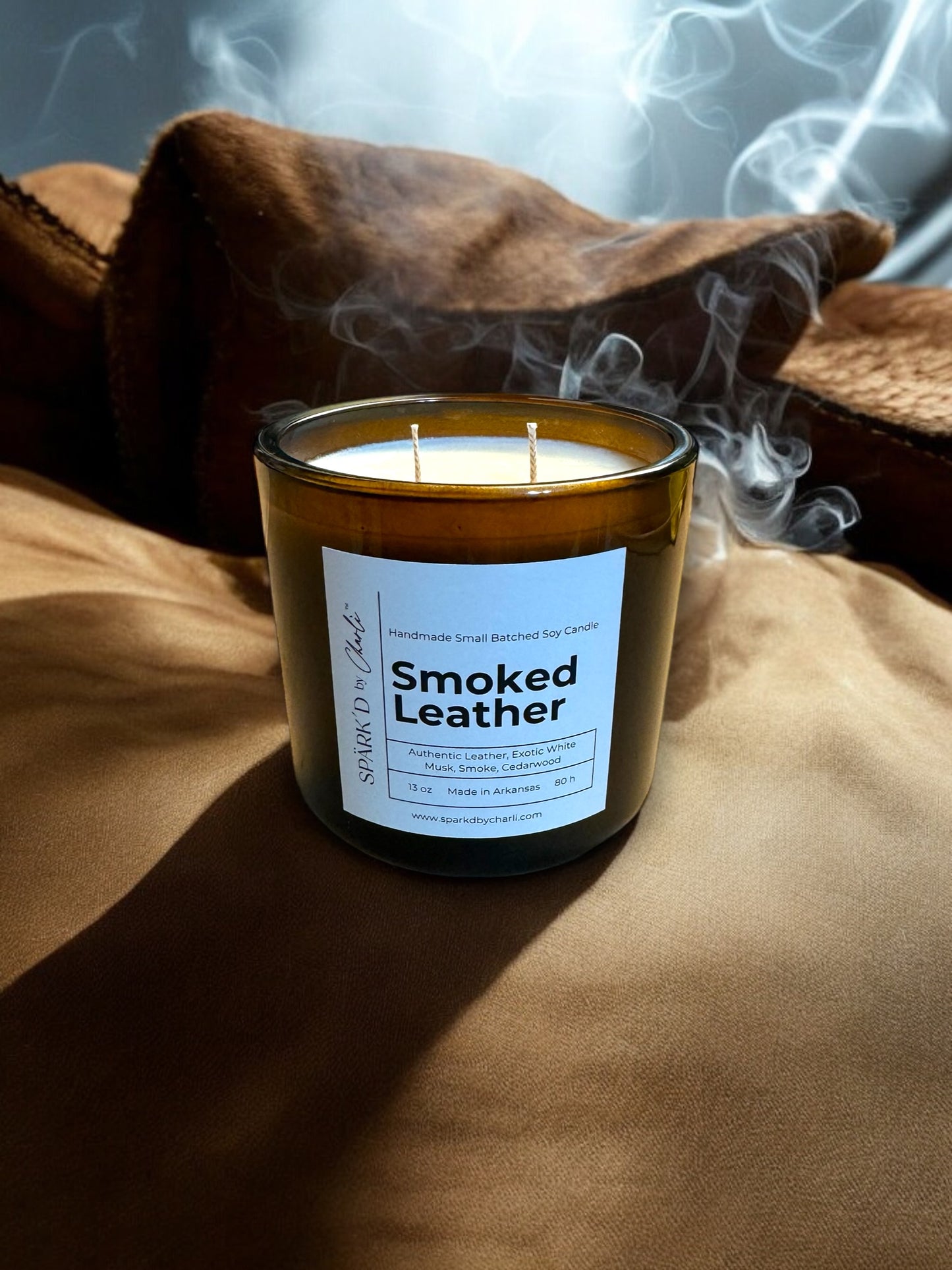 Smoked Leather Soy Candle