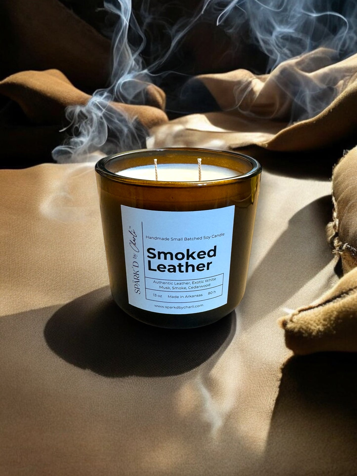 Smoked Leather Soy Candle