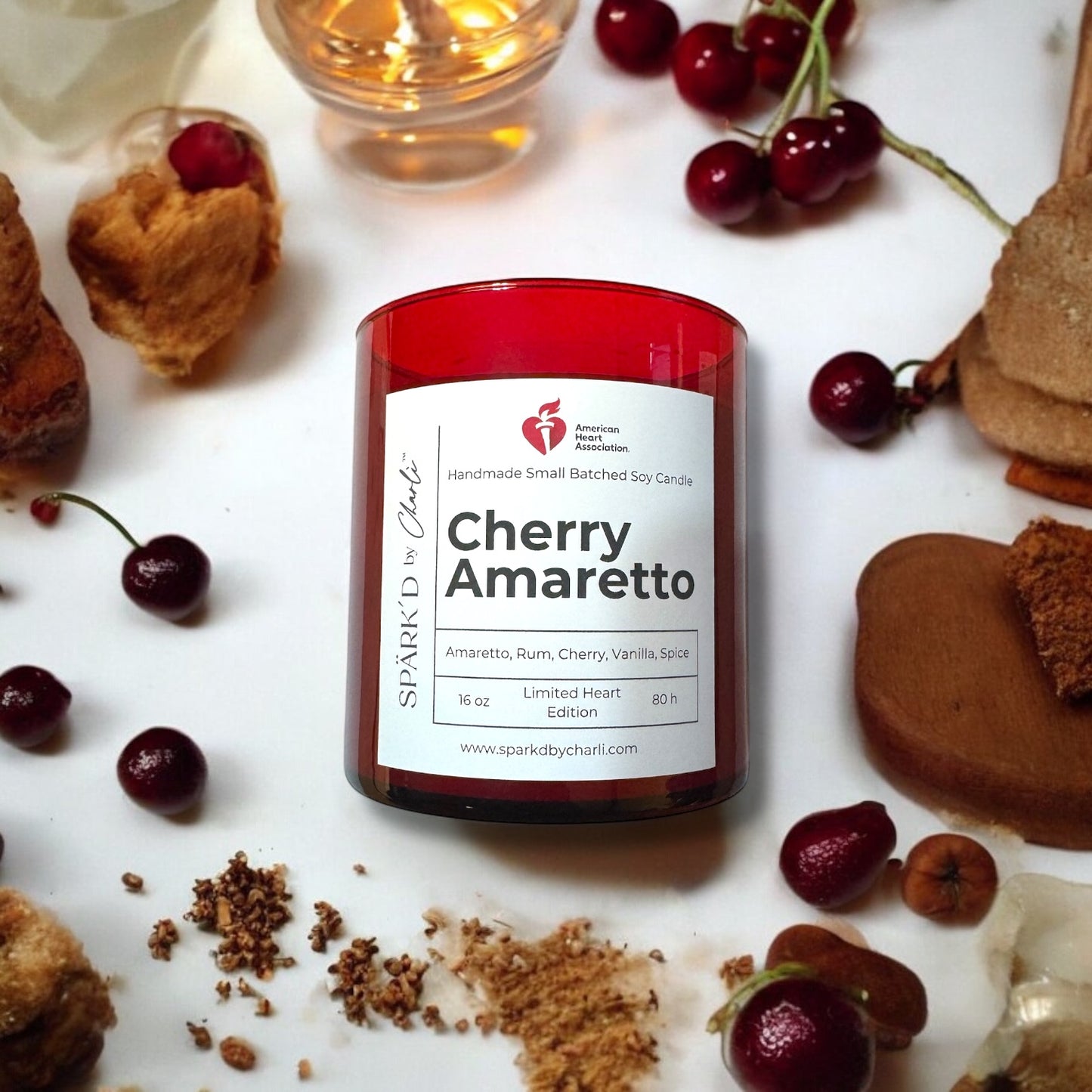 Cherry Amaretto Soy Candle (Limited Heart Edition)