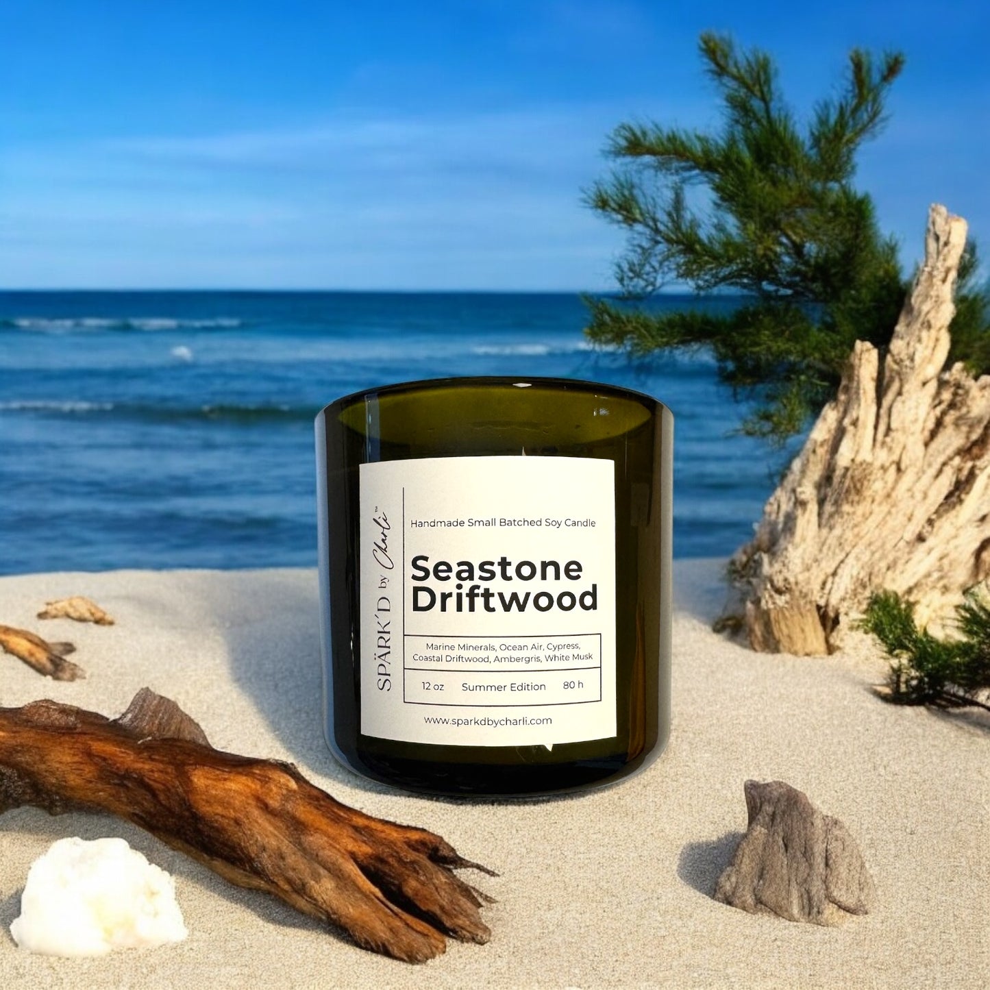 Seastone Driftwood Soy Candle (Summer Edition)